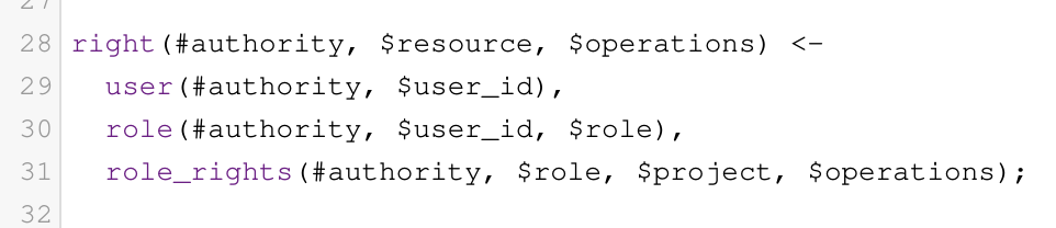 Example Datalog rule