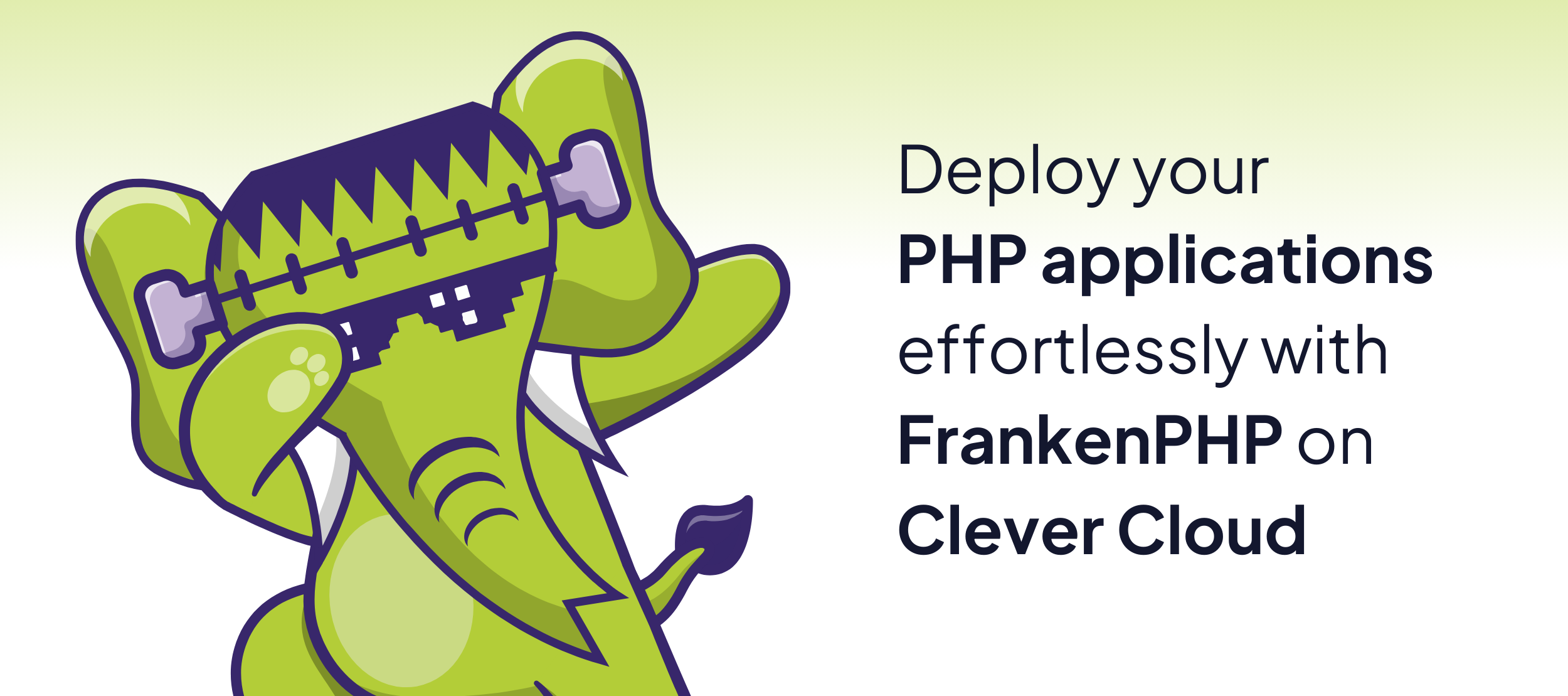 Bannière de l'article "Deploy your PHP applications effortlessly with FrankenPHP on Clever Cloud"